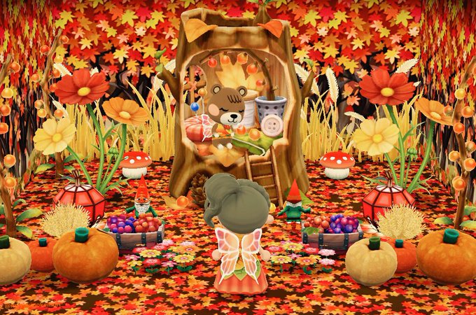 ポケ森 メープルと秋のおくりものレイアウトがかわいくて癒される みんなの写真をご紹介 ポケ森攻略ガイド