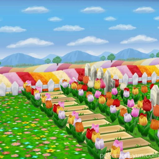 ポケ森 お花畑の壁紙がかわいい おはなばたけのかべ購入レビュー コテージレイアウト ポケ森攻略ガイド